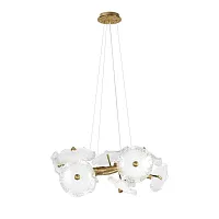 Люстра подвесная Блум (Bloom) 10352/650 AB LOFT IT белая прозрачная на 9 ламп, основание античное бронза в стиле современный флористика арт-деко ветви Люстра подвесная Блум (Bloom) 10352/650 AB LOFT IT белая прозрачная на 9 ламп, основание античное бронза в стиле современный флористика арт-деко ветви